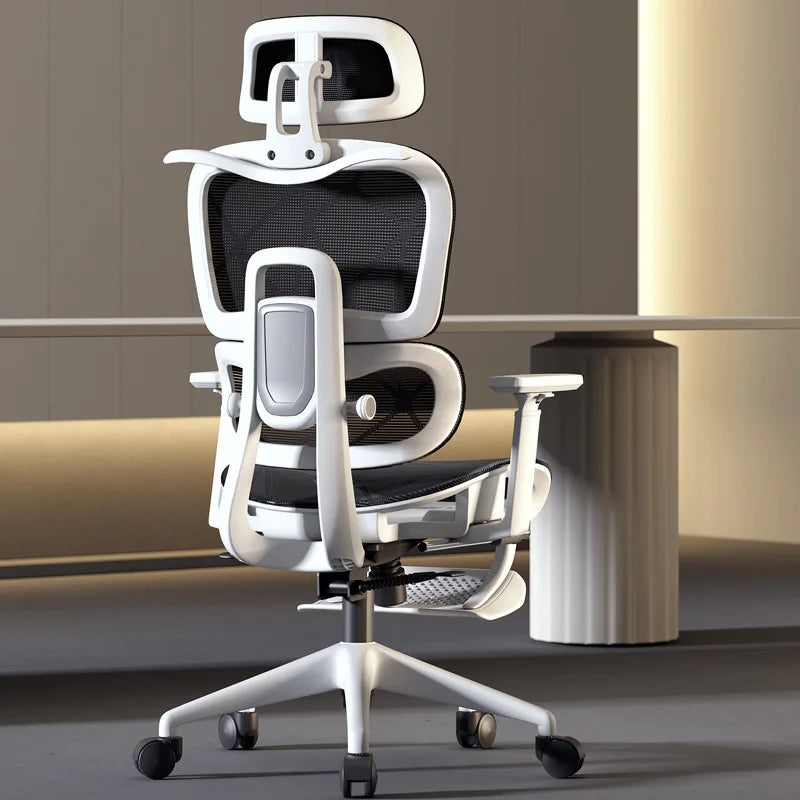 White With Foot Rest